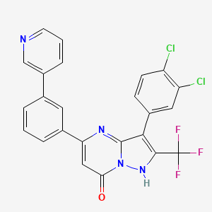 3-(3,4-dichlorophenyl)-5-(3-pyridin-3-ylphenyl)-2-(trifluoromethyl)-1H-pyrazolo[1,5-a]pyrimidin-7-one