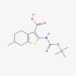 6-Methyl-2-[(2-methylpropan-2-yl)oxycarbonylamino]-4,5,6,7-tetrahydro-1-benzothiophene-3-carboxylic acid