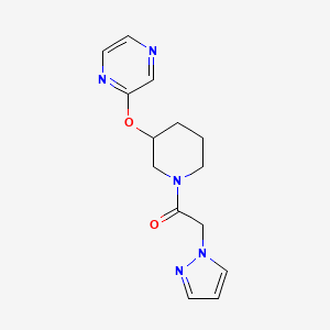 1-(3-(pyrazin-2-yloxy)piperidin-1-yl)-2-(1H-pyrazol-1-yl)ethanone