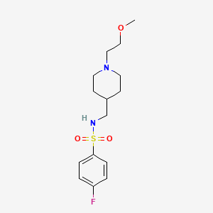 4-fluoro-N-((1-(2-methoxyethyl)piperidin-4-yl)methyl)benzenesulfonamide