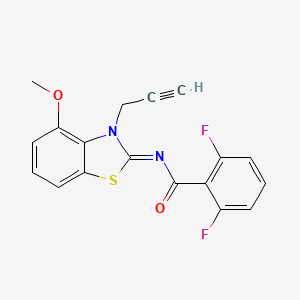 molecular formula C18H12F2N2O2S B2471944 2,6-difluoro-N-(4-methoxy-3-prop-2-ynyl-1,3-benzothiazol-2-ylidene)benzamide CAS No. 868674-63-9