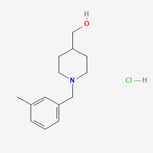 molecular formula C14H22ClNO B2471947 (1-(3-Methylbenzyl)piperidin-4-yl)methanol hydrochloride CAS No. 2320953-22-6