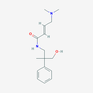 (E)-4-(Dimethylamino)-N-(3-hydroxy-2-methyl-2-phenylpropyl)but-2-enamide