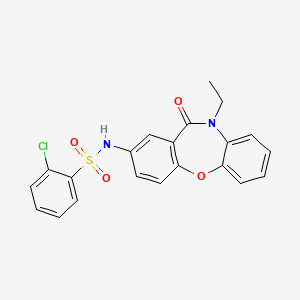 2-chloro-N-(10-ethyl-11-oxo-10,11-dihydrodibenzo[b,f][1,4]oxazepin-2-yl)benzenesulfonamide