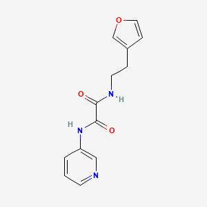 molecular formula C13H13N3O3 B2471956 N1-(2-(furan-3-yl)ethyl)-N2-(pyridin-3-yl)oxalamide CAS No. 1428378-06-6