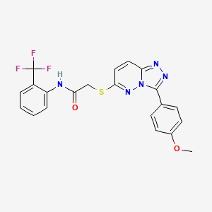 2-((3-(4-methoxyphenyl)-[1,2,4]triazolo[4,3-b]pyridazin-6-yl)thio)-N-(2-(trifluoromethyl)phenyl)acetamide