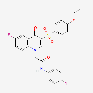 2-[3-(4-ethoxybenzenesulfonyl)-6-fluoro-4-oxo-1,4-dihydroquinolin-1-yl]-N-(4-fluorophenyl)acetamide