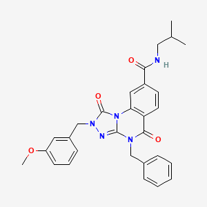 4-benzyl-N-isobutyl-2-(3-methoxybenzyl)-1,5-dioxo-1,2,4,5-tetrahydro-[1,2,4]triazolo[4,3-a]quinazoline-8-carboxamide