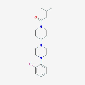 molecular formula C20H30FN3O B247197 1-(2-Fluorophenyl)-4-[1-(3-methylbutanoyl)-4-piperidinyl]piperazine 