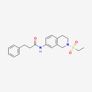 molecular formula C20H24N2O3S B2471971 N-(2-(ethylsulfonyl)-1,2,3,4-tetrahydroisoquinolin-7-yl)-3-phenylpropanamide CAS No. 954614-27-8