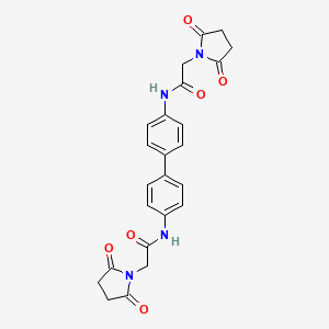 molecular formula C24H22N4O6 B2471977 N,N'-([1,1'-biphenyl]-4,4'-diyl)bis(2-(2,5-dioxopyrrolidin-1-yl)acetamide) CAS No. 476318-12-4