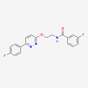 molecular formula C19H15F2N3O2 B2472009 3-氟-N-(2-((6-(4-氟苯基)哒嗪-3-基)氧基)乙基)苯甲酰胺 CAS No. 920248-62-0