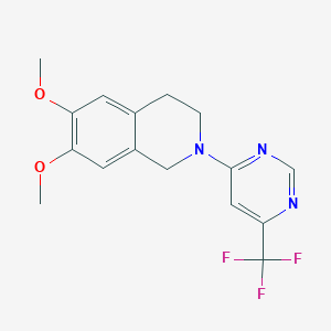 6,7-Dimethoxy-2-(6-(trifluoromethyl)pyrimidin-4-yl)-1,2,3,4-tetrahydroisoquinoline