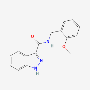 molecular formula C16H15N3O2 B2472022 N-[(2-methoxyphenyl)methyl]-1H-indazole-3-carboxamide CAS No. 794554-94-2
