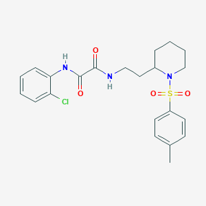 molecular formula C22H26ClN3O4S B2472025 N1-(2-chlorophenyl)-N2-(2-(1-tosylpiperidin-2-yl)ethyl)oxalamide CAS No. 898450-53-8