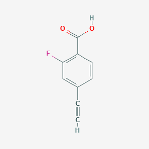 molecular formula C9H5FO2 B2472034 4-乙炔基-2-氟苯甲酸 CAS No. 736117-41-2