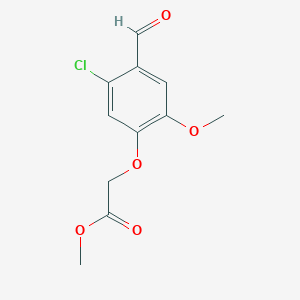 molecular formula C11H11ClO5 B2472036 Methyl 2-(5-chloro-4-formyl-2-methoxyphenoxy)acetate CAS No. 692274-44-5