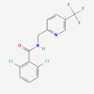 molecular formula C14H9Cl2F3N2O B2472044 2,6-dichloro-N-{[5-(trifluoromethyl)-2-pyridinyl]methyl}benzenecarboxamide CAS No. 239110-21-5
