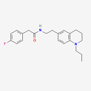2-(4-fluorophenyl)-N-(2-(1-propyl-1,2,3,4-tetrahydroquinolin-6-yl)ethyl)acetamide