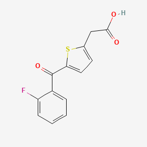 molecular formula C13H9FO3S B2472056 2-[5-(2-氟苯甲酰)-2-噻吩基]乙酸 CAS No. 339098-92-9
