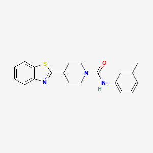 molecular formula C20H21N3OS B2472057 4-(1,3-benzothiazol-2-yl)-N-(3-methylphenyl)piperidine-1-carboxamide CAS No. 478256-76-7