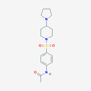 molecular formula C17H25N3O3S B247206 N-(4-{[4-(1-pyrrolidinyl)-1-piperidinyl]sulfonyl}phenyl)acetamide 