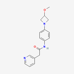 molecular formula C17H19N3O2 B2472064 N-(4-(3-methoxyazetidin-1-yl)phenyl)-2-(pyridin-3-yl)acetamide CAS No. 2034358-97-7