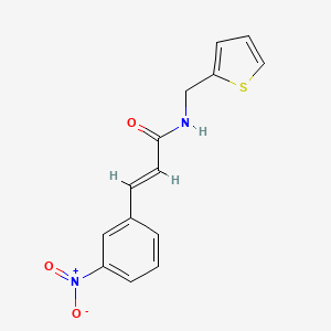 (2E)-3-(3-nitrophenyl)-N-[(thiophen-2-yl)methyl]prop-2-enamide