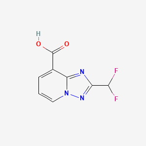 molecular formula C8H5F2N3O2 B2472069 2-(Difluoromethyl)-[1,2,4]triazolo[1,5-a]pyridine-8-carboxylic acid CAS No. 2248271-96-5