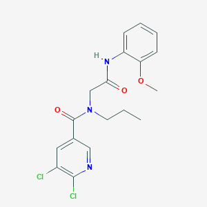 molecular formula C18H19Cl2N3O3 B2472072 2-[1-(5,6-dichloropyridin-3-yl)-N-propylformamido]-N-(2-methoxyphenyl)acetamide CAS No. 877937-50-3