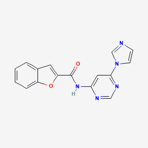 N-(6-(1H-imidazol-1-yl)pyrimidin-4-yl)benzofuran-2-carboxamide