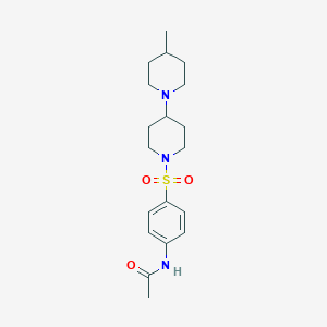 molecular formula C19H29N3O3S B247208 N-{4-[(4-methyl-1,4'-bipiperidin-1'-yl)sulfonyl]phenyl}acetamide 