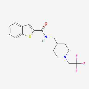 N-{[1-(2,2,2-trifluoroethyl)piperidin-4-yl]methyl}-1-benzothiophene-2-carboxamide