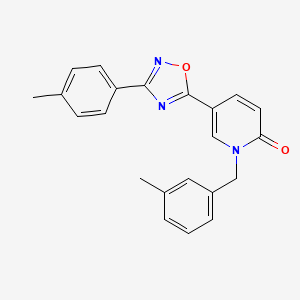 molecular formula C22H19N3O2 B2472084 1-(3-methylbenzyl)-5-(3-(p-tolyl)-1,2,4-oxadiazol-5-yl)pyridin-2(1H)-one CAS No. 1251676-36-4