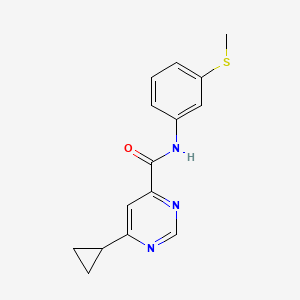 6-Cyclopropyl-N-(3-methylsulfanylphenyl)pyrimidine-4-carboxamide