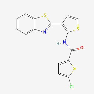 molecular formula C16H9ClN2OS3 B2472089 N-(3-(benzo[d]thiazol-2-yl)thiophen-2-yl)-5-chlorothiophene-2-carboxamide CAS No. 923441-71-8