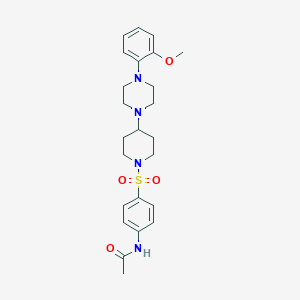 molecular formula C24H32N4O4S B247209 N-[4-({4-[4-(2-methoxyphenyl)-1-piperazinyl]-1-piperidinyl}sulfonyl)phenyl]acetamide 