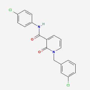 N-(4-chlorophenyl)-1-[(3-chlorophenyl)methyl]-2-oxopyridine-3-carboxamide