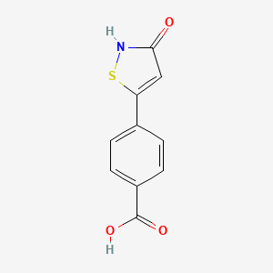 molecular formula C10H7NO3S B2472103 4-(3-氧代-2,3-二氢-1,2-噻唑-5-基)苯甲酸 CAS No. 1502468-19-0