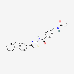 N-[4-(9H-fluoren-2-yl)-1,3-thiazol-2-yl]-4-[(prop-2-enamido)methyl]benzamide