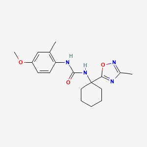 1-(4-Methoxy-2-methylphenyl)-3-(1-(3-methyl-1,2,4-oxadiazol-5-yl)cyclohexyl)urea