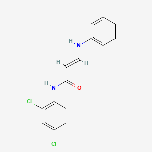 molecular formula C15H12Cl2N2O B2472109 3-苯胺基-N-(2,4-二氯苯基)丙烯酰胺 CAS No. 338976-61-7