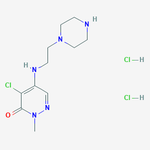 4-Chloro-2-methyl-5-{[2-(piperazin-1-yl)ethyl]amino}-2,3-dihydropyridazin-3-one dihydrochloride