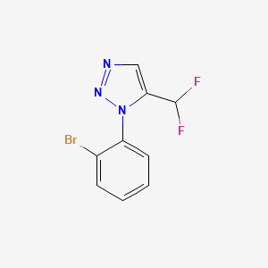 molecular formula C9H6BrF2N3 B2472111 1-(2-Bromophenyl)-5-(difluoromethyl)triazole CAS No. 2248406-52-0