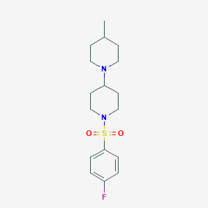 molecular formula C17H25FN2O2S B247212 1'-[(4-Fluorophenyl)sulfonyl]-4-methyl-1,4'-bipiperidine 