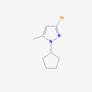 molecular formula C9H13BrN2 B2472120 3-Bromo-1-cyclopentyl-5-methyl-1H-pyrazole CAS No. 1354704-58-7