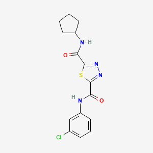 N-(3-chlorophenyl)-N'-cyclopentyl-1,3,4-thiadiazole-2,5-dicarboxamide