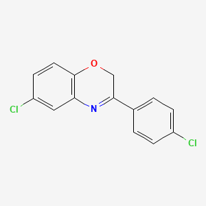 molecular formula C14H9Cl2NO B2472141 6-chloro-3-(4-chlorophenyl)-2H-1,4-benzoxazine CAS No. 112030-47-4