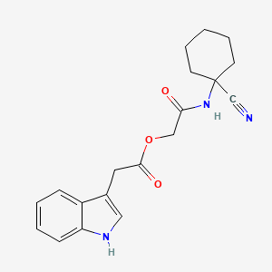 molecular formula C19H21N3O3 B2472146 [(1-cyanocyclohexyl)carbamoyl]methyl 2-(1H-indol-3-yl)acetate CAS No. 1003199-86-7