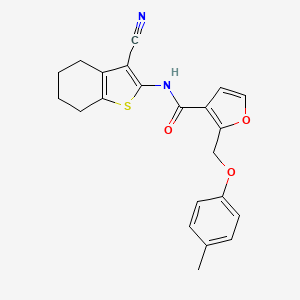 N-(3-cyano-4,5,6,7-tetrahydro-1-benzothiophen-2-yl)-2-[(4-methylphenoxy)methyl]furan-3-carboxamide